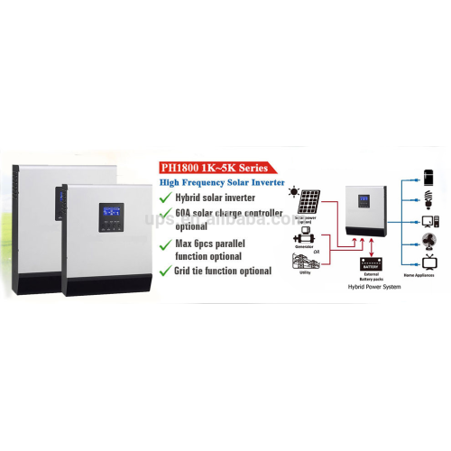 24v 220v 2kva off grid solar inverter with mppt controller, hybrid solar inverter 2000va